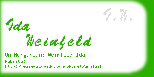 ida weinfeld business card